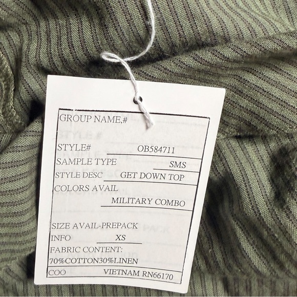 NEW Free People Get Down Striped One-Shoulder Top Size XS - Picture 4 of 4